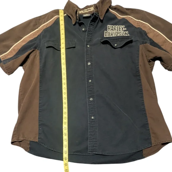 Harley-Davidson Men's 2X: Short Sleeve Button Up Shirt - Picture 5 of 7